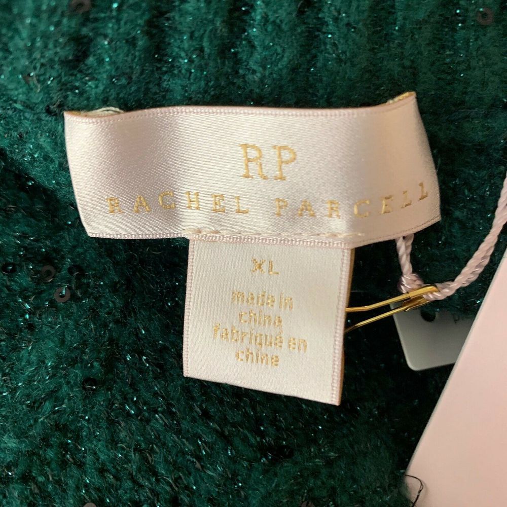 Rachel Parcell Cable Knit Green V-neck Sweater - Picture 5 of 7